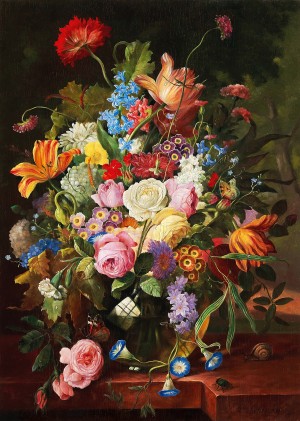 Still Life Of Roses Tulips And Carnation_OSG